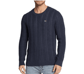 Camiseta de Hombre TOMMY JEANS Dunkelblau Cable Azul (M)