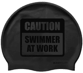 Buddyswim Gorro De Natación Caution Swimmer At Work Silicone