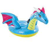 Colchoneta hinchable infantil Dragon INTEX,  Diversión Acuática para Niños, Resistente y Segura, Ideal para el Verano, Flotador Dragon INTEX, 201x191cm, Colchoneta Dragon para niños, Dragon Inflable, Peso máximo 40 Kg.