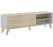 Mueble Bajo Tv Ness Blanco/Natural 47X155x43 Cm