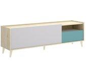 Mueble Para Tv Nova Natural/Gris/Esmeralda 47X155x43 Cm