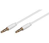 Goobay Cable de Audio Estéreo Jack 3.5mm Macho/Macho 1m Blanco