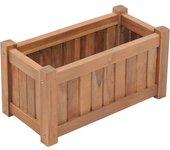 vidaXL Arriate de madera maciza de teca 50x25x25 cm