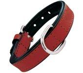 Gloria Collar de Piel Acolchado para Perro 40 cm - Rojo