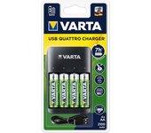 Cargador USB VARTA + 4 pilas recargables AA LR06 2.100 mAh