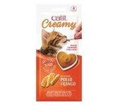 Snacks para gatos CATIT Creamy, Pollo, 4x10g