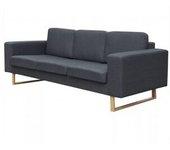 Sofa VIDAXL Gris Tela