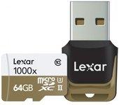 Tarjetas Lexar Professional 1000x microSDHC/microSDXC UHS-II 64GB