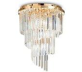 Carlton Contemporary Techo Metal-Cristal Oro 12 Luces E14