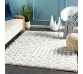 Surya alfombra shaggy bohemia blanco/gris 160x220