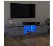 vidaXL Mueble De Tv Con Luces Led Gris Hormigón 120x30x35.5 Cm