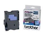 Brother TX-551 cinta laminada texto negro sobre azul 24mm