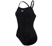 Bañador de natación arena solid swimsuit mujer black