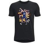 Camiseta de baloncesto under armour cur infantil blk