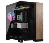 Corsair 6500X Cristal Templado USB 3.2 Negro/Madera