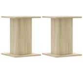 Soportes Altavoces 2 Uds Madera Roble Sonoma 30x30x40 Cm Vidaxl