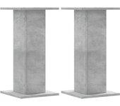 Conjunto 2 Soporte De Altavoces VIDAXL Gris Madera contrachapada