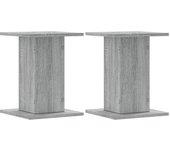 Soportes Altavoces 2 Uds Madera Gris Sonoma 30x30x40 Cm Vidaxl