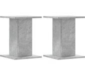 Conjunto 2 Soporte De Altavoces VIDAXL Gris Madera contrachapada