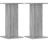 Soportes Altavoces 2 Uds Madera Gris Sonoma 30x30x60 Cm Vidaxl