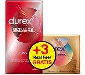 Durex  Sensitivo Contacto total 12 unidades + 3 Real Feel