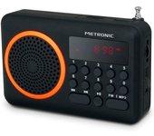 Radio portátil metronic naranja 477204