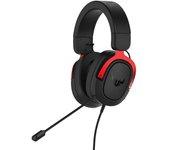 auriculares + micro asus tuf gaming h3 rojo