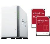 Synology DiskStation DS223j NAS + 2x Discos Duros 12TB WD Red Plus