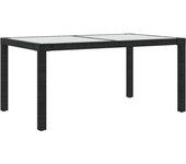 Mesa de jardín VIDAXL Negro Poli Ratán (150x90x75 cm)