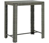 Mesa de jardín gris 100x60,5x110,5 cm Polyrattan