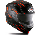 Suomy Stellar Shade Casco - Negro Rojo (XL)