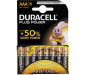 duracell plus power pila alcalina aaa lr03 pack 8