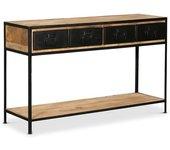 Consola industrial vintage con cajones - madera