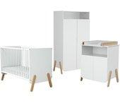 Conjunto de Dormitorio de Bebé AT4 (Blanco)