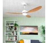 Ventilador de Techo con Luz LED y 3 Aspas ABS Wuled InnovaGoods Madera 36 W