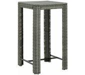 Mesa de jardín gris 60,5x60,5x110,5 cm Polyrattan