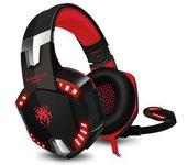 Klack Auriculares Gaming LED para PS4/PC/Xbox Rojo