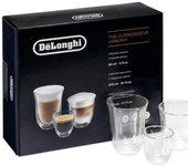 De'Longhi La colección "connoisseur" juego de 2 vasos de doble pared espresso 2 cappuccino 2 lattemacchiato DLSC302