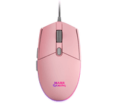 mars gaming ratón mmg 3200dpi rgb flow rosa