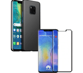 Kit Carcasa y Protector Cristal 5D Huawei Mate 20 Pro SlimShield Negro