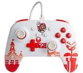 Mando con Cable Mejorado Power A Mario White Switch