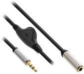 InLine 99253B cable de audio 0,25 m 3,5mm Negro