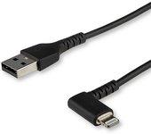 Startech Cable Lightning a USB en Ángulo Acodado 1m Negro