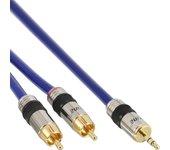 InLine 4043718108077 cable de audio 15 m 2 x RCA 3,5mm Azul