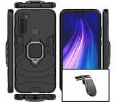 Kit Funda y Soporte Magnético Coche Xiaomi Note 8 3x1 Military Defender Negro