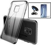 Kit Funda, Soporte y Protector de Cristal Templado Xiaomi Redmi Note 9 Pro Max SlimArmor Negro