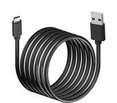 Cable USB a USB-C Negro 1m para Teléfono, Producto Oficial Negro