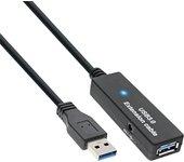 Cable USB INLINE (USB - 20 m - Negro)