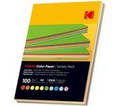 - Ramette de 100 feuilles papier couleur 80g/m², Format A4 (21x29,7cm) Rouge, Orange, Jaune, Vert, B