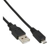 InLine 31720 cable USB 2 m USB A Micro-USB B Negro